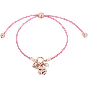 LC Lauren Conrad "True Love" Simulated Pearl Cluster Pull Tie Bracelet